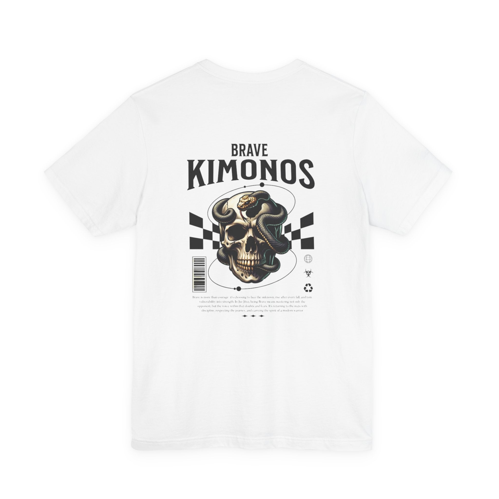 Skull Graphic Tee — Brave Kimonos Back Print Casual T-Shirt