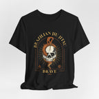 Brazilian Jiu Jitsu Skull Tee — "Brave" Martial Arts Graphic Shirt