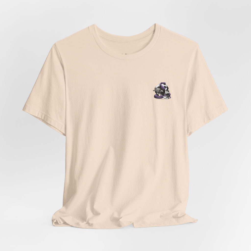 Skull & Purple Snake Graphic Tee — Vintage Gothic Skull T-Shirt