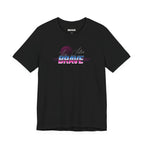 Brave Retro Sunset Tee — 'Be Brave' Vintage 80s Motivational T-Shirt