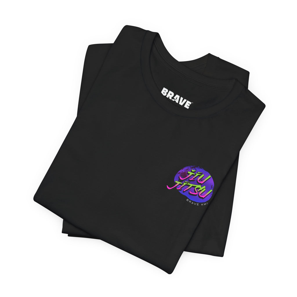 Jiu Jitsu Tee — Retro Neon Martial Arts T-Shirt