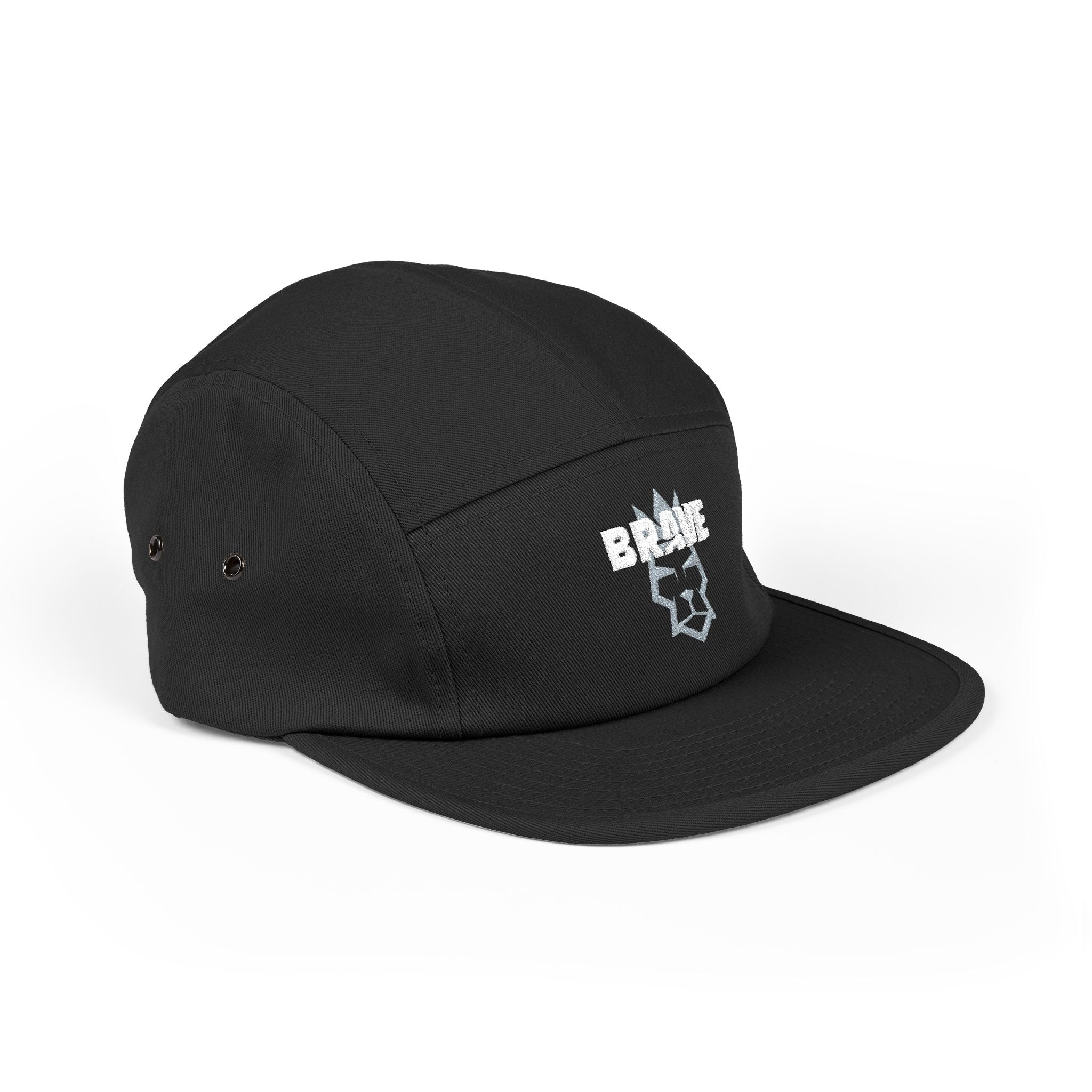 Embroidered 'Brave Kimonos' 5-Panel Cap — Casual Tan Streetwear Hat