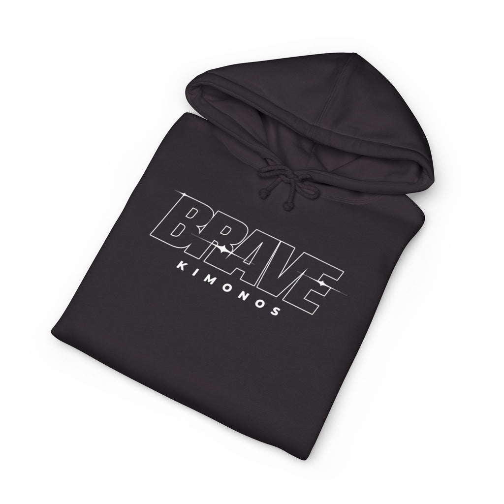 Brave Kimonos Hoodie — Athletic Black Pullover with 'BRAVE KIMONOS' Logo