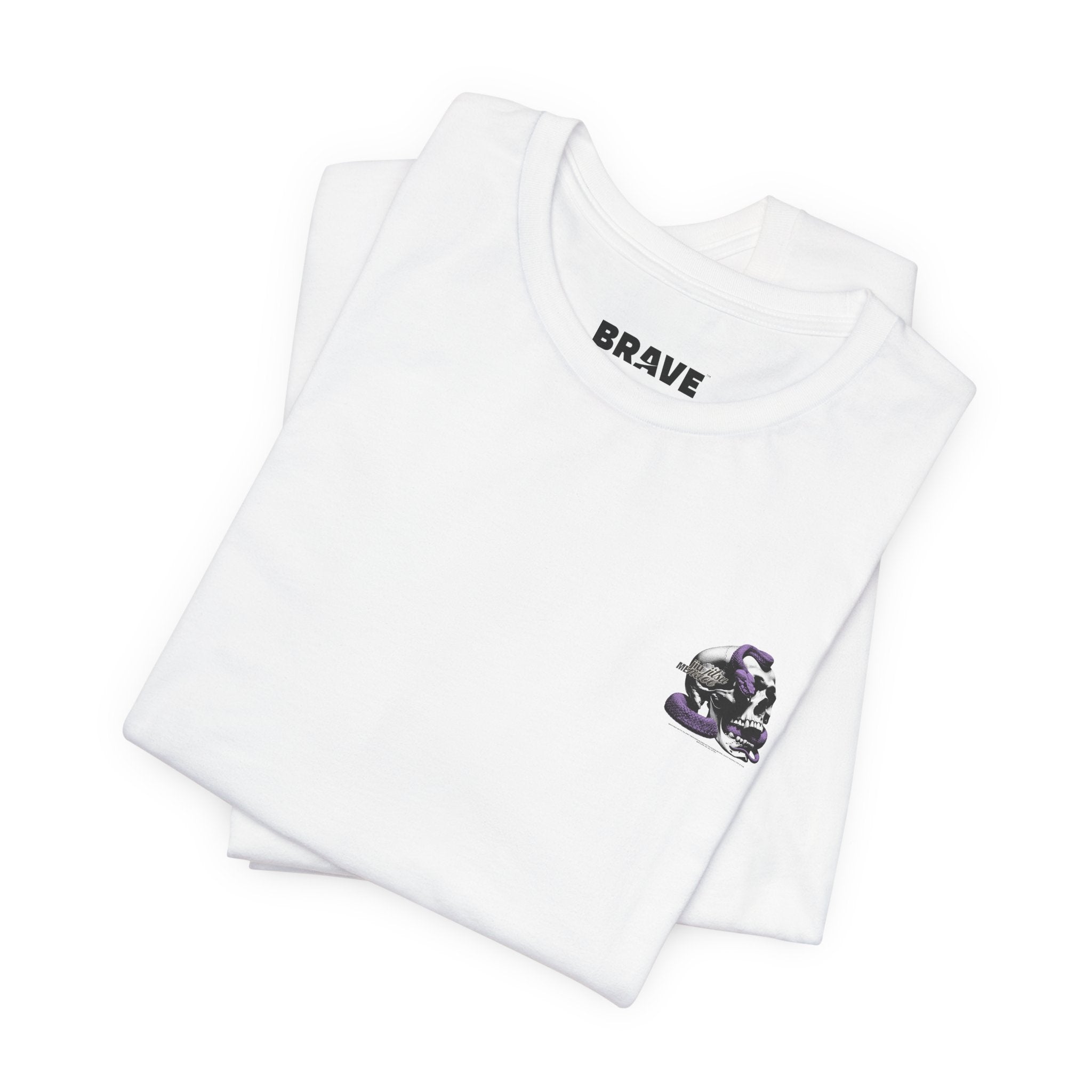 Skull & Purple Snake Graphic Tee — Vintage Gothic Skull T-Shirt