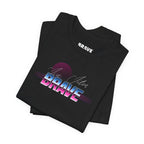Brave Retro Sunset Tee — 'Be Brave' Vintage 80s Motivational T-Shirt