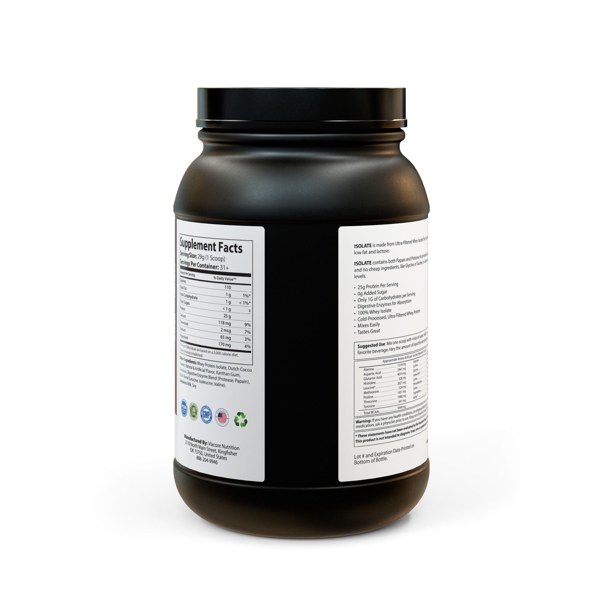 Brave Whey Isolate Protein Supplement (907g, 2lb)