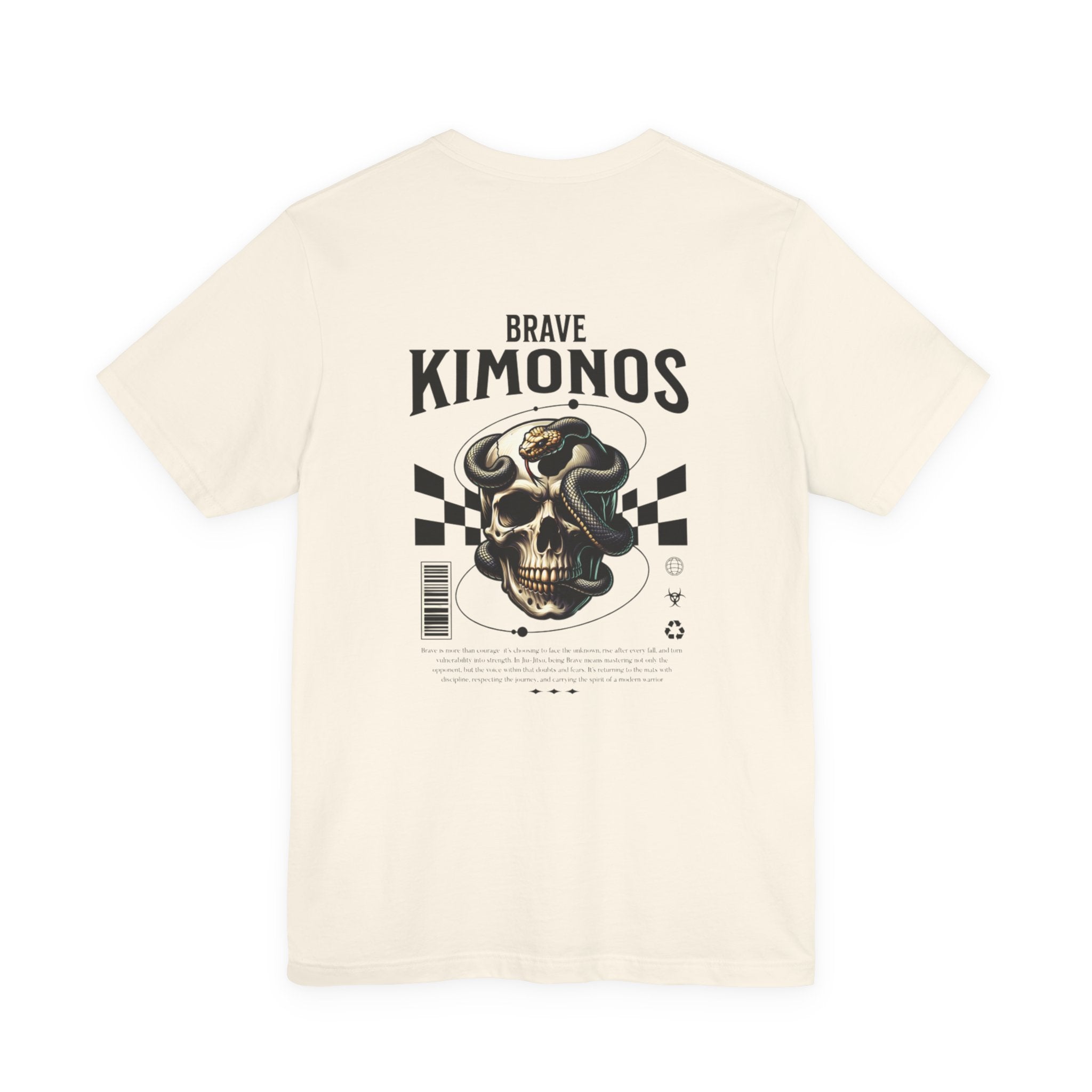 Skull Graphic Tee — Brave Kimonos Back Print Casual T-Shirt