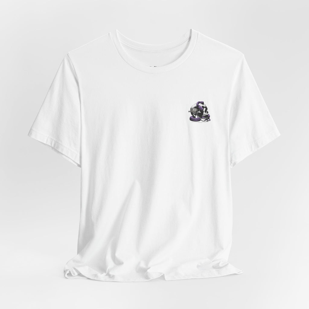 Skull & Purple Snake Graphic Tee — Vintage Gothic Skull T-Shirt