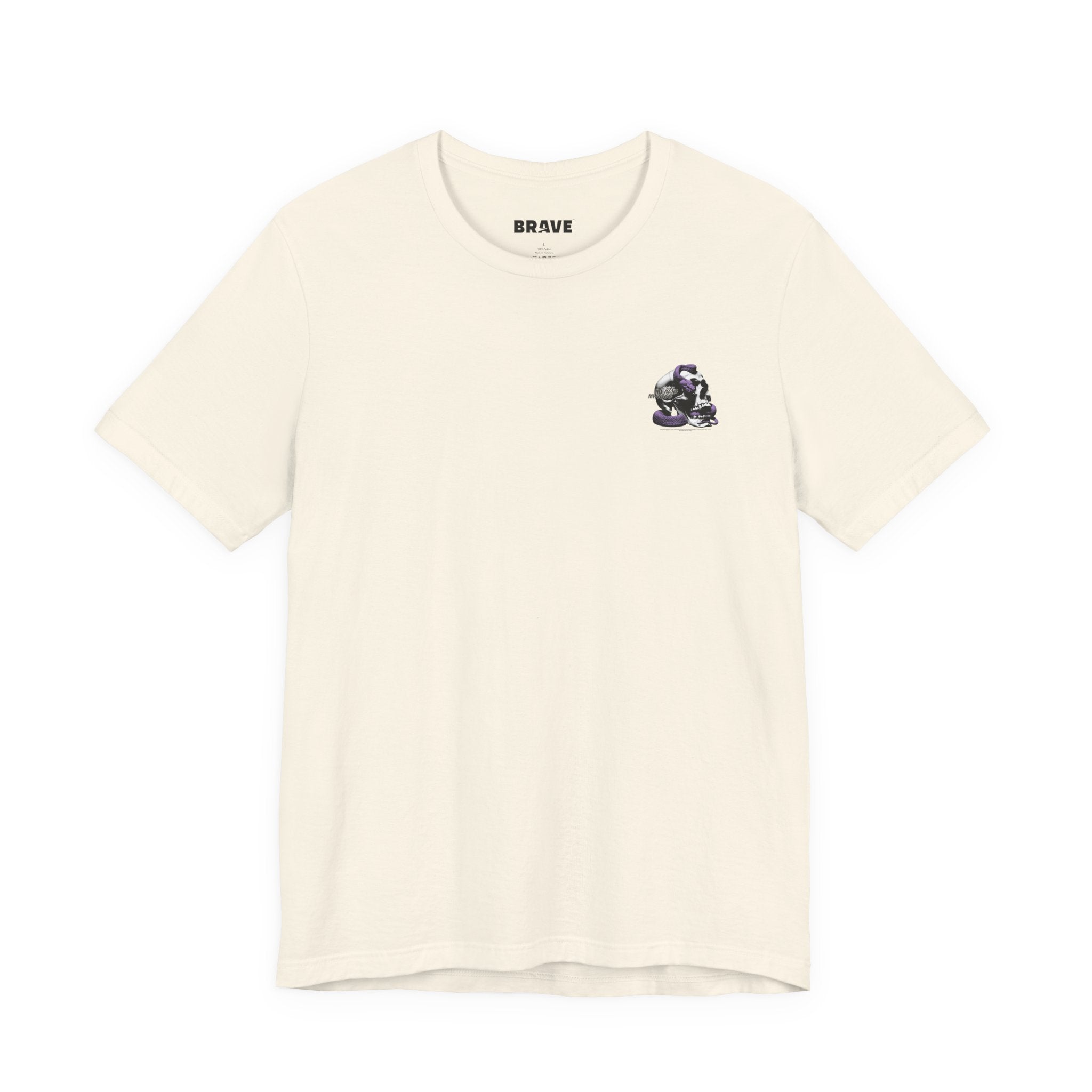Skull & Purple Snake Graphic Tee — Vintage Gothic Skull T-Shirt