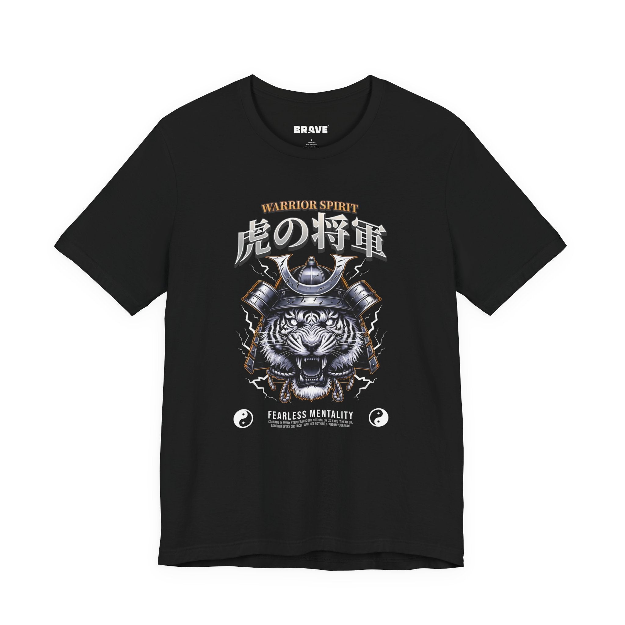 Warrior Spirit Tiger Samurai Tee — "Fearless Mentality" Graphic T-Shirt