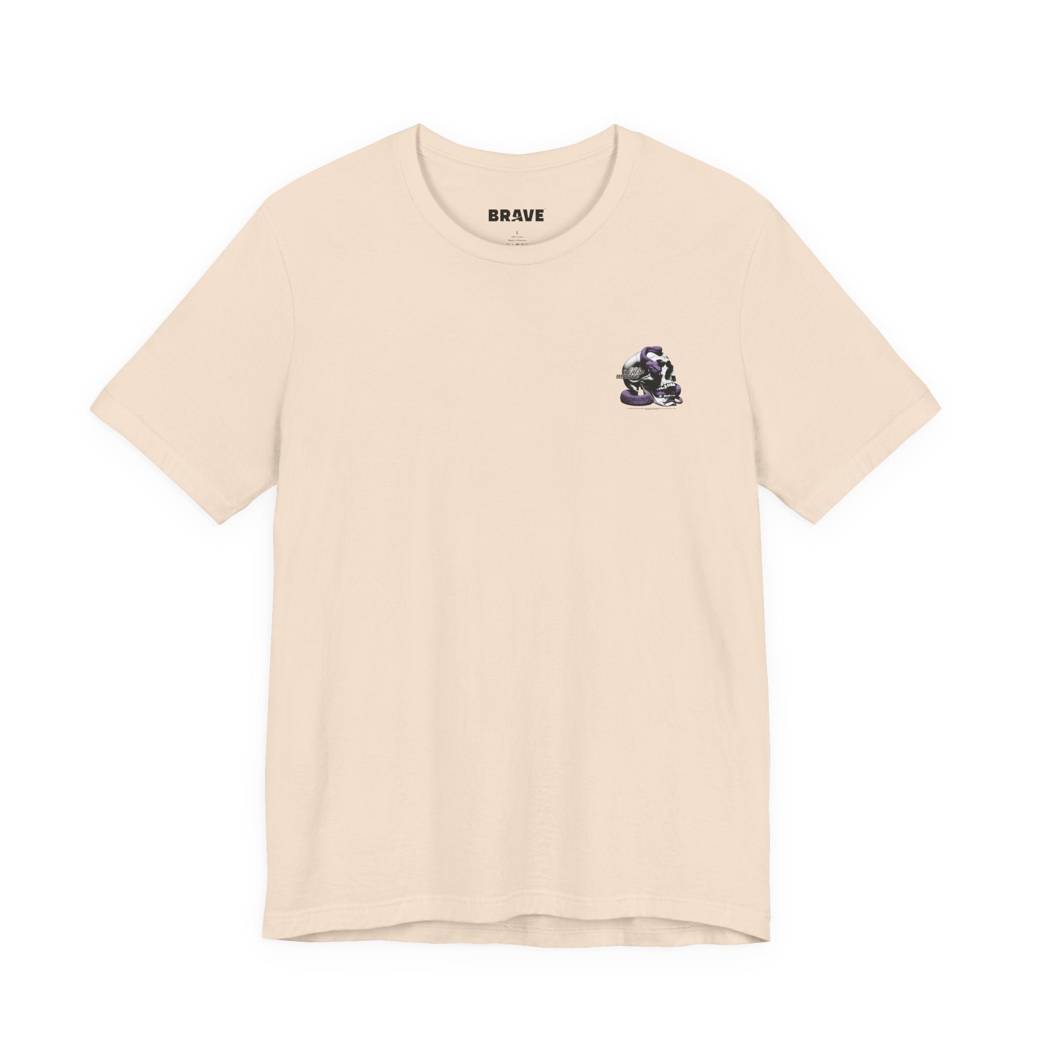 Skull & Purple Snake Graphic Tee — Vintage Gothic Skull T-Shirt
